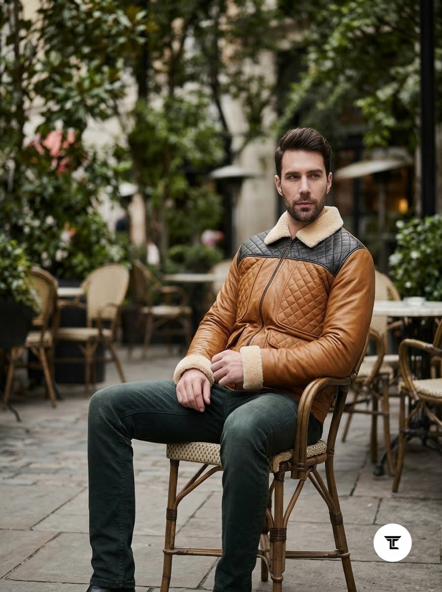 Taj Signature Alpine Mustard Quilted Sherpa Jacket