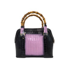 Genuine Leather Handbags with Bamboo handle for Women - Multi-Style Tote, Crossbody, and Top Handle Bag.