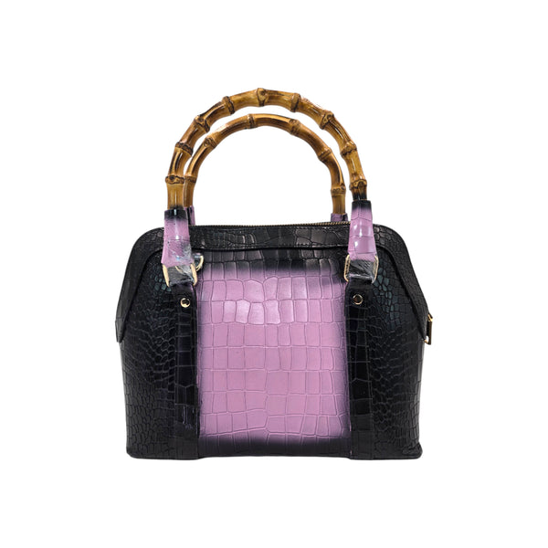 Genuine Leather Handbags with Bamboo handle for Women - Multi-Style Tote, Crossbody, and Top Handle Bag.