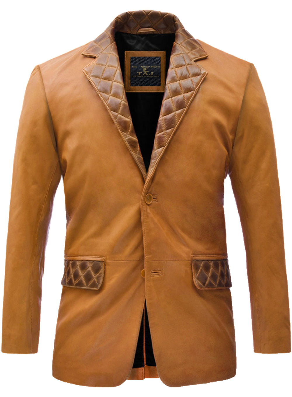 Men's Brown Leather Coat - Premium Quality by Taj Leather