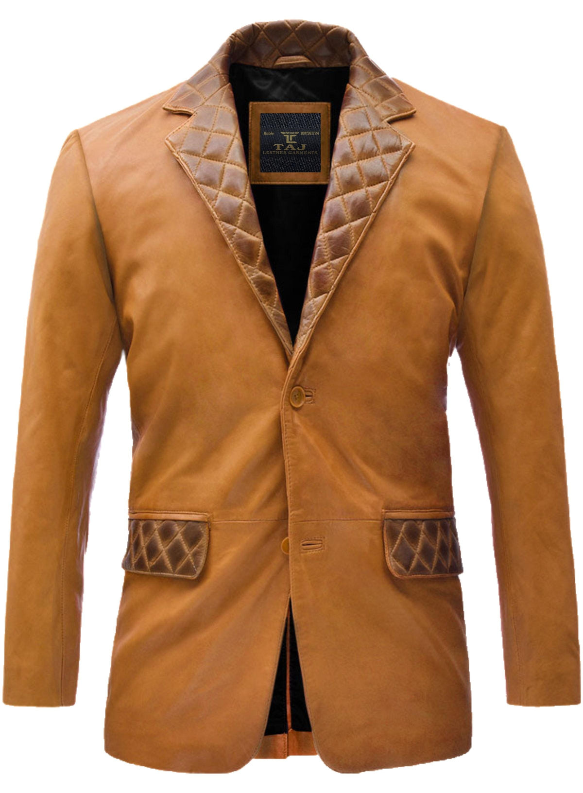 Men's Brown Leather Coat - Premium Quality by Taj Leather