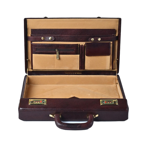 Genuine Leather Classic Briefcase | Hand Briefcase Medium Briefcase - For Men & Women