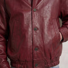 Taj Signature Crimson Burgundy Leather Bomber