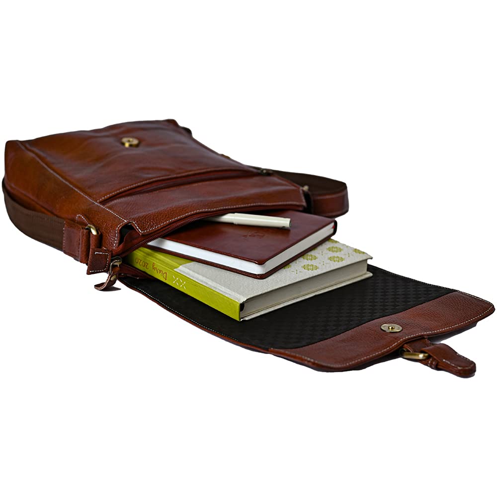 LEATHER SLING BAG (Tan)