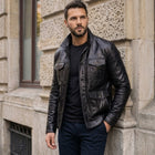 Taj Signature Obsidian Nappa Leather Jacket