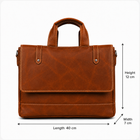 Oil Pull Up Leather Laptop Bag For Men - Office Bag - Fits Up to 14/15.5/16 inch