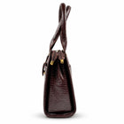 TAJ LEATHER Genuine Leather Handbag for Women, Premium Crocodile Pattern Tote Bag, Spacious Ladies Purse for Office, Work, Shopping & Daily Use, Stylish Shoulder Bag