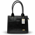 TAJ LEATHER Genuine Leather Handbag for Women, Premium Crocodile Pattern Tote Bag, Spacious Ladies Purse for Office, Work, Shopping & Daily Use, Stylish Shoulder Bag