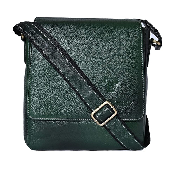 LEATHER SLING BAG (192) (Green)