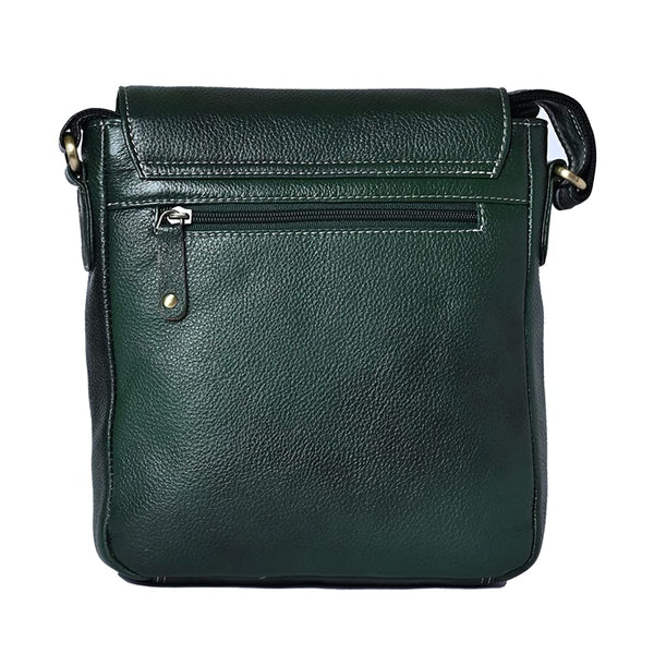 LEATHER SLING BAG (192) (Green)