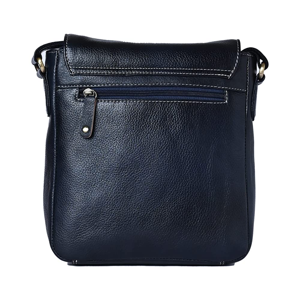 LEATHER SLING BAG (192) (Blue)