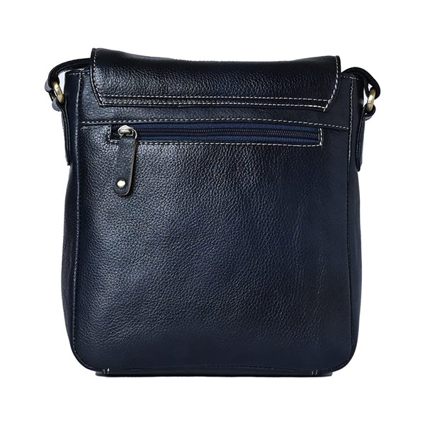 LEATHER SLING BAG (192) (Blue)