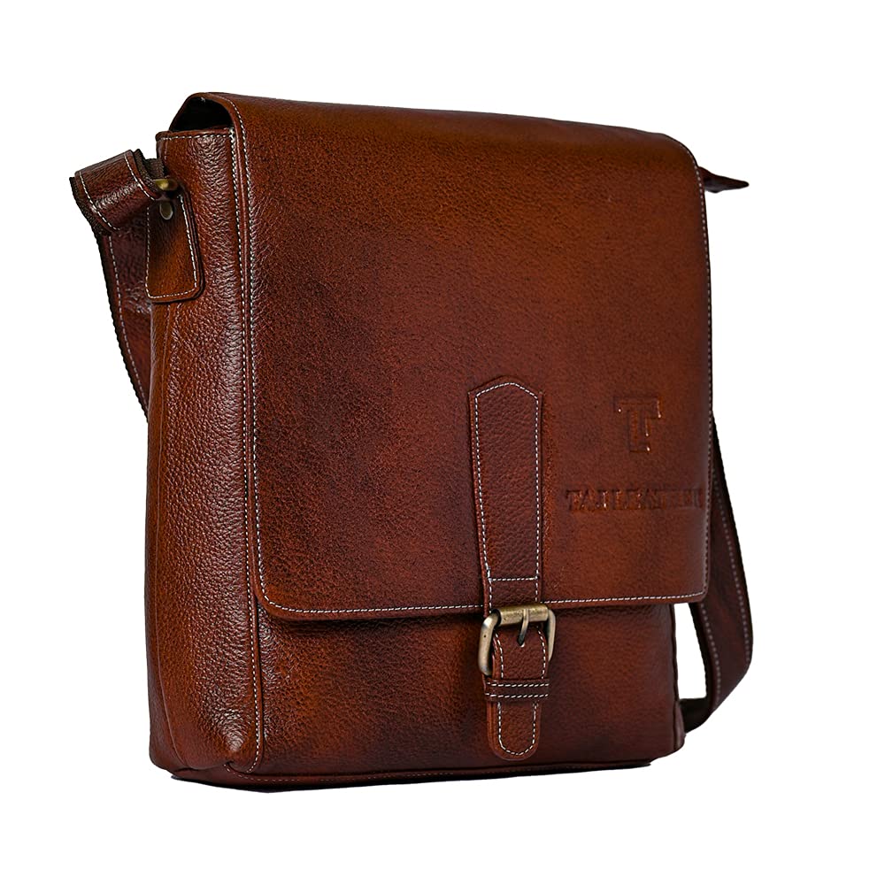 LEATHER SLING BAG (Tan)