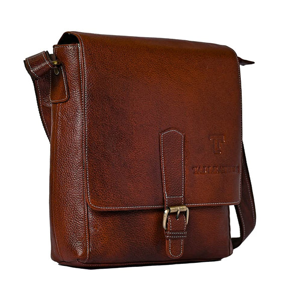 LEATHER SLING BAG (Tan)