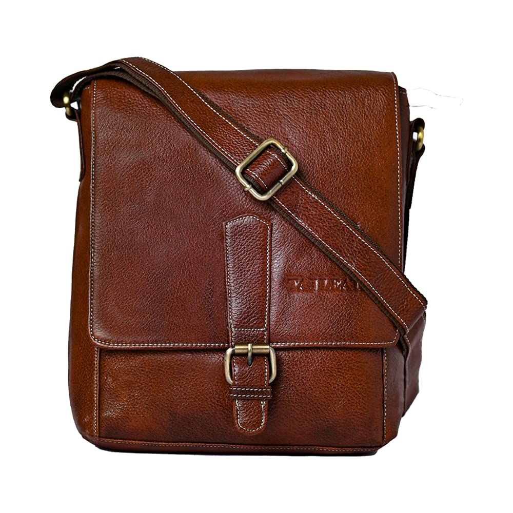 LEATHER SLING BAG (Tan)