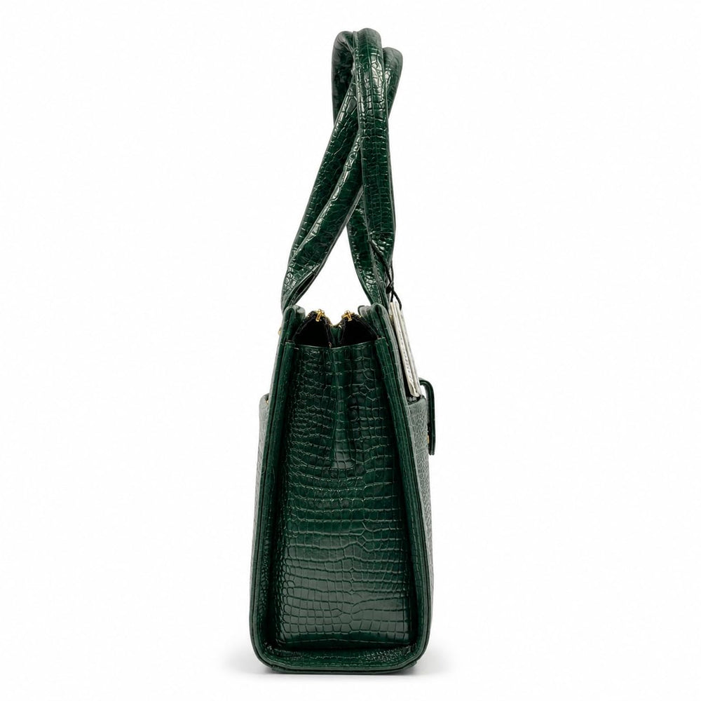 TAJ LEATHER Genuine Leather Handbag for Women, Premium Crocodile Pattern Tote Bag, Spacious Ladies Purse for Office, Work, Shopping & Daily Use, Stylish Shoulder Bag