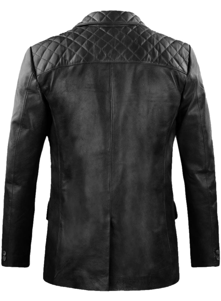 Men's Black Leather Coat - Premium Quality by Taj Leather