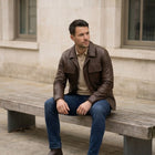 Taj Artisan Kalahari Deep Walnut Four-Pocket Safari Jacket - View 1000166309