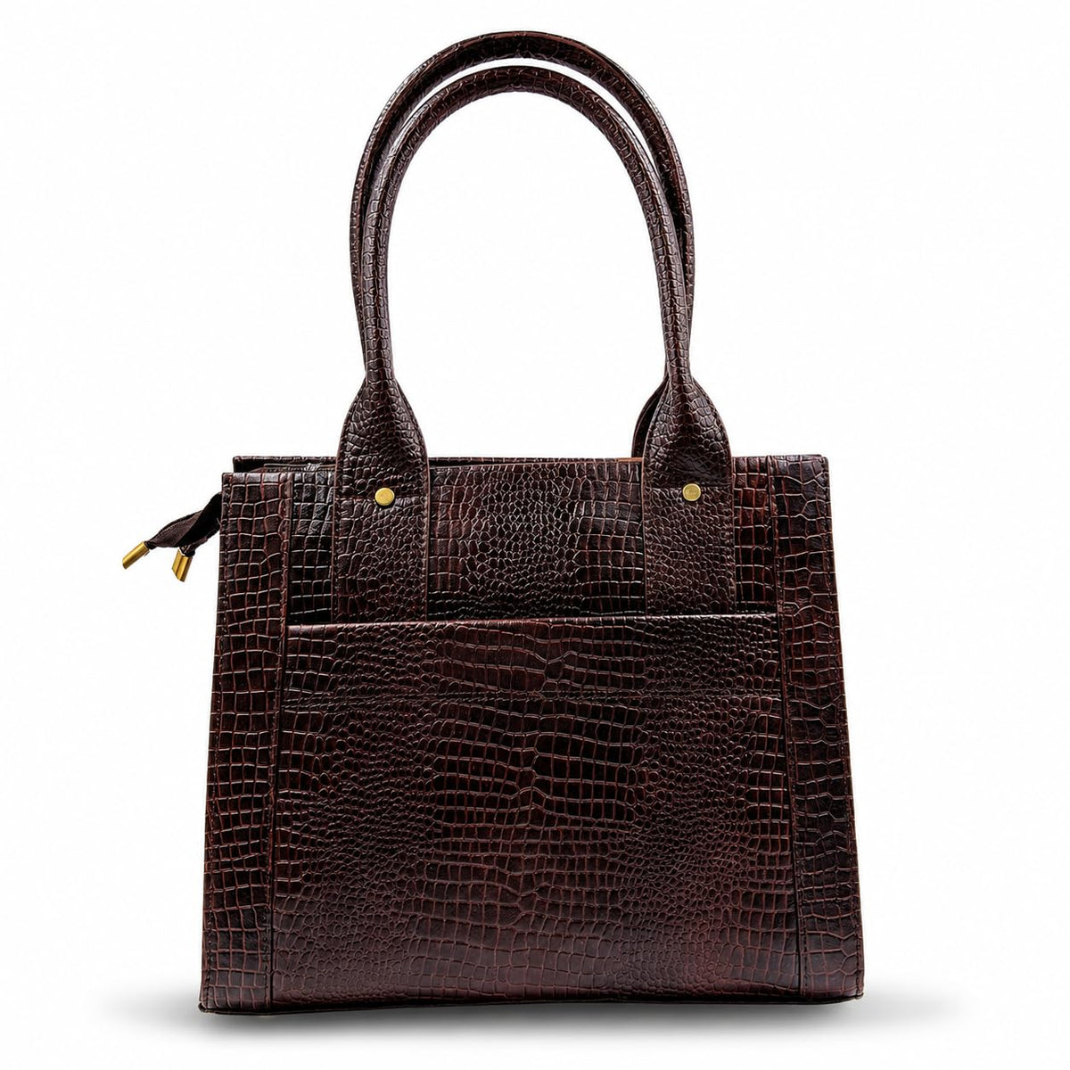 TAJ LEATHER Genuine Leather Handbag for Women, Premium Crocodile Pattern Tote Bag, Spacious Ladies Purse for Office, Work, Shopping & Daily Use, Stylish Shoulder Bag