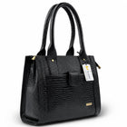 TAJ LEATHER Genuine Leather Handbag for Women, Premium Crocodile Pattern Tote Bag, Spacious Ladies Purse for Office, Work, Shopping & Daily Use, Stylish Shoulder Bag