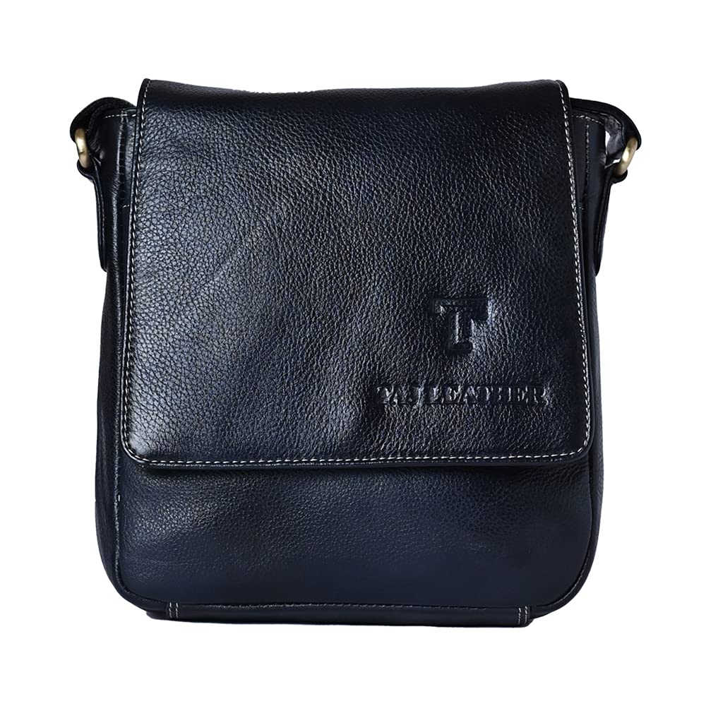 LEATHER SLING BAG (192) (Blue)