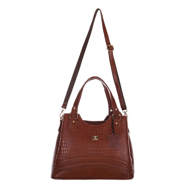 TAJ LEATHER Genuine Leather Women's Handbag for Ladies | Premium Tote Shoulder Bag with Double Handles, Spacious Main Compartment, Stylish Everyday Office & Casual Bag