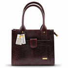 TAJ LEATHER Genuine Leather Handbag for Women, Premium Crocodile Pattern Tote Bag, Spacious Ladies Purse for Office, Work, Shopping & Daily Use, Stylish Shoulder Bag