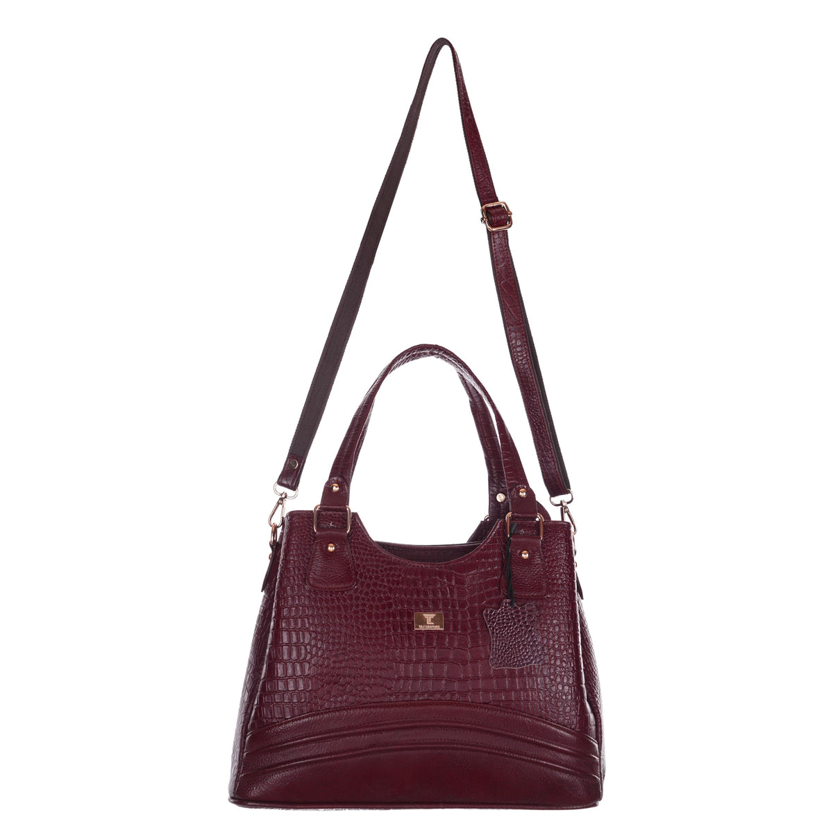 TAJ LEATHER Genuine Leather Women's Handbag for Ladies | Premium Tote Shoulder Bag with Double Handles, Spacious Main Compartment, Stylish Everyday Office & Casual Bag