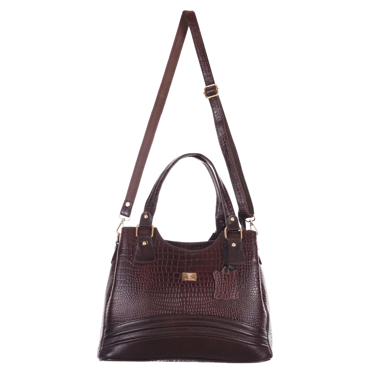 TAJ LEATHER Genuine Leather Women's Handbag for Ladies | Premium Tote Shoulder Bag with Double Handles, Spacious Main Compartment, Stylish Everyday Office & Casual Bag