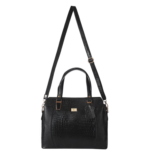 TAJ LEATHER Genuine Leather Handbag for Women | Premium Textured Tote Bag with Spacious Compartments | Stylish Shoulder Carry Bag for Office, Work, Shopping & Everyday Use