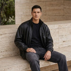 Taj Signature Nocturne Crinkled Nappa Bomber