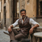Taj Heritage Firenze Vintage Leather Waistcoat