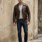 Taj Heritage Durango Distressed Leather Cafe Racer