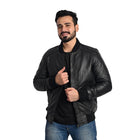 Men's Black 100% Genuine Leather Jacket - Premium Taj Leather
