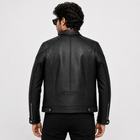 Mallan Style Leather jacket - By Taj Leather Pure Black