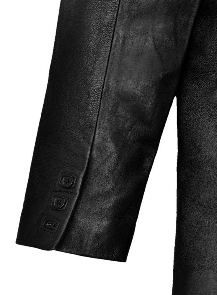 Men's Black Leather Coat - Premium Quality by Taj Leather