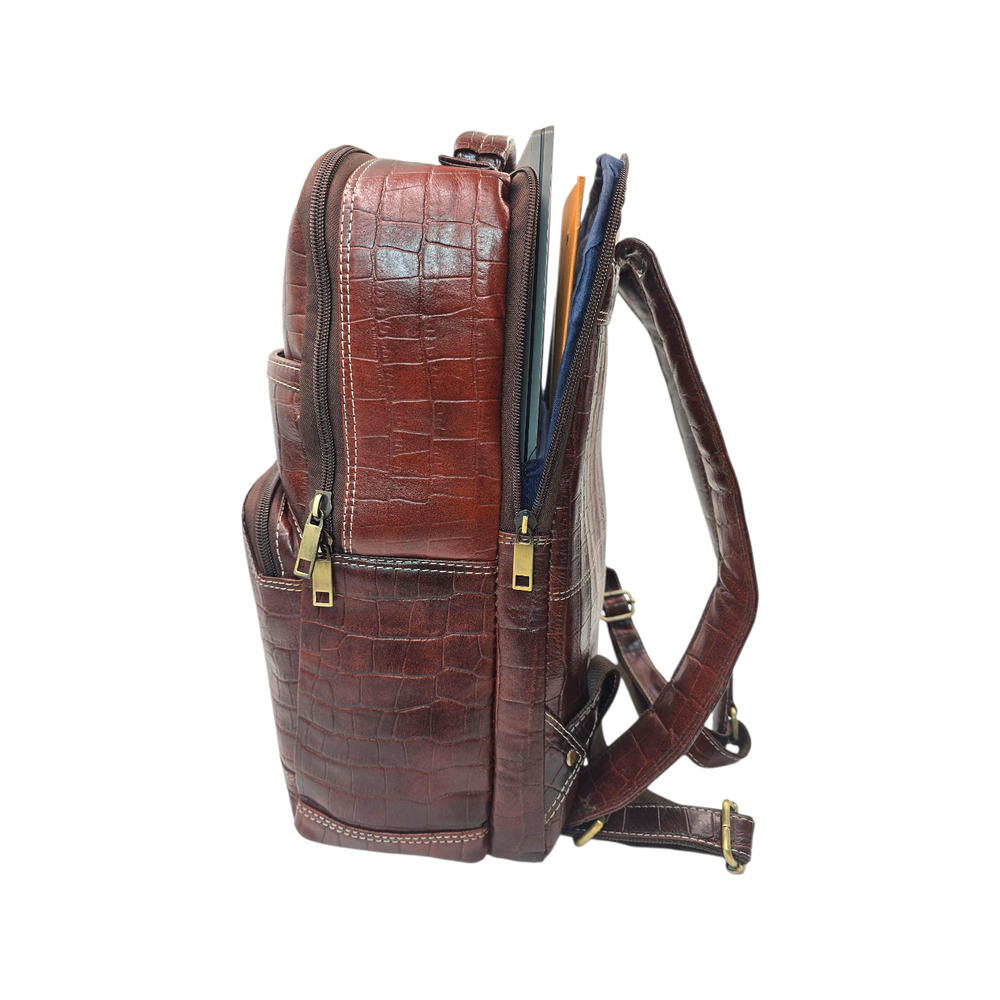 Large 35 L Laptop Backpack 100% Genuine Leather Laptop Backpack.