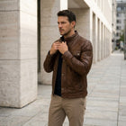 Taj Signature Daytona Biker Leather Jacket