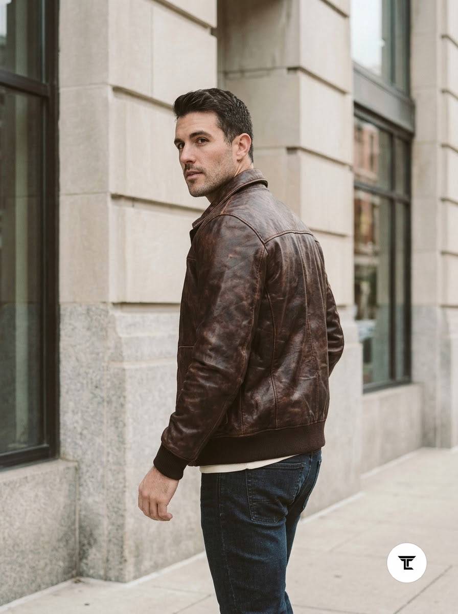 Taj Heritage Dakota Distressed Leather Jacket