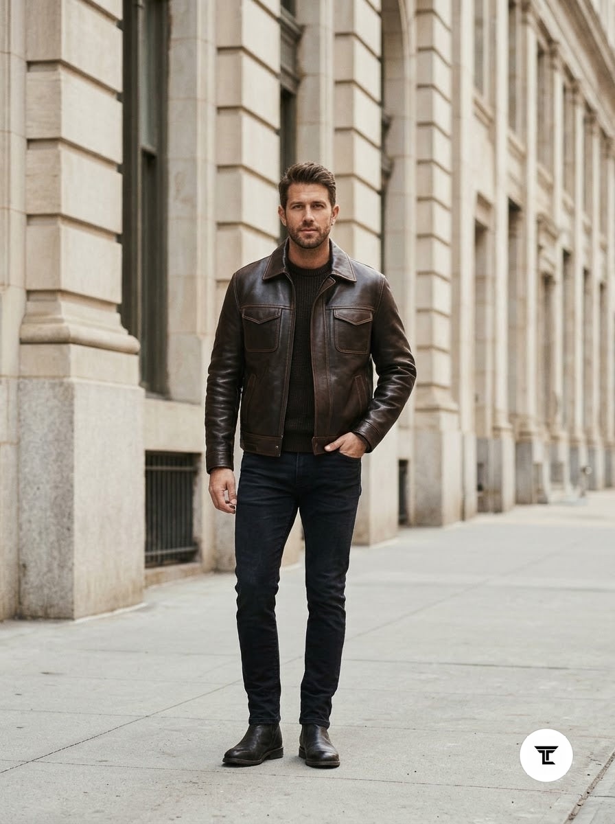 Taj Artisan Serengeti Dark Espresso Multi-Pocket Leather Safari Jacket - View 1000166651