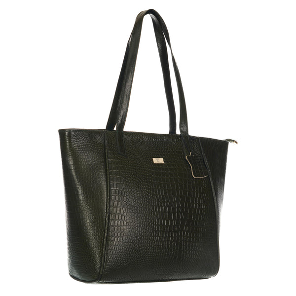 TAJ LEATHER Genuine Leather Tote Bag for Women, Premium Textured Handbag with Spacious Compartment, Stylish Shoulder Carry Bag for Office, Shopping, Travel & Everyday Use