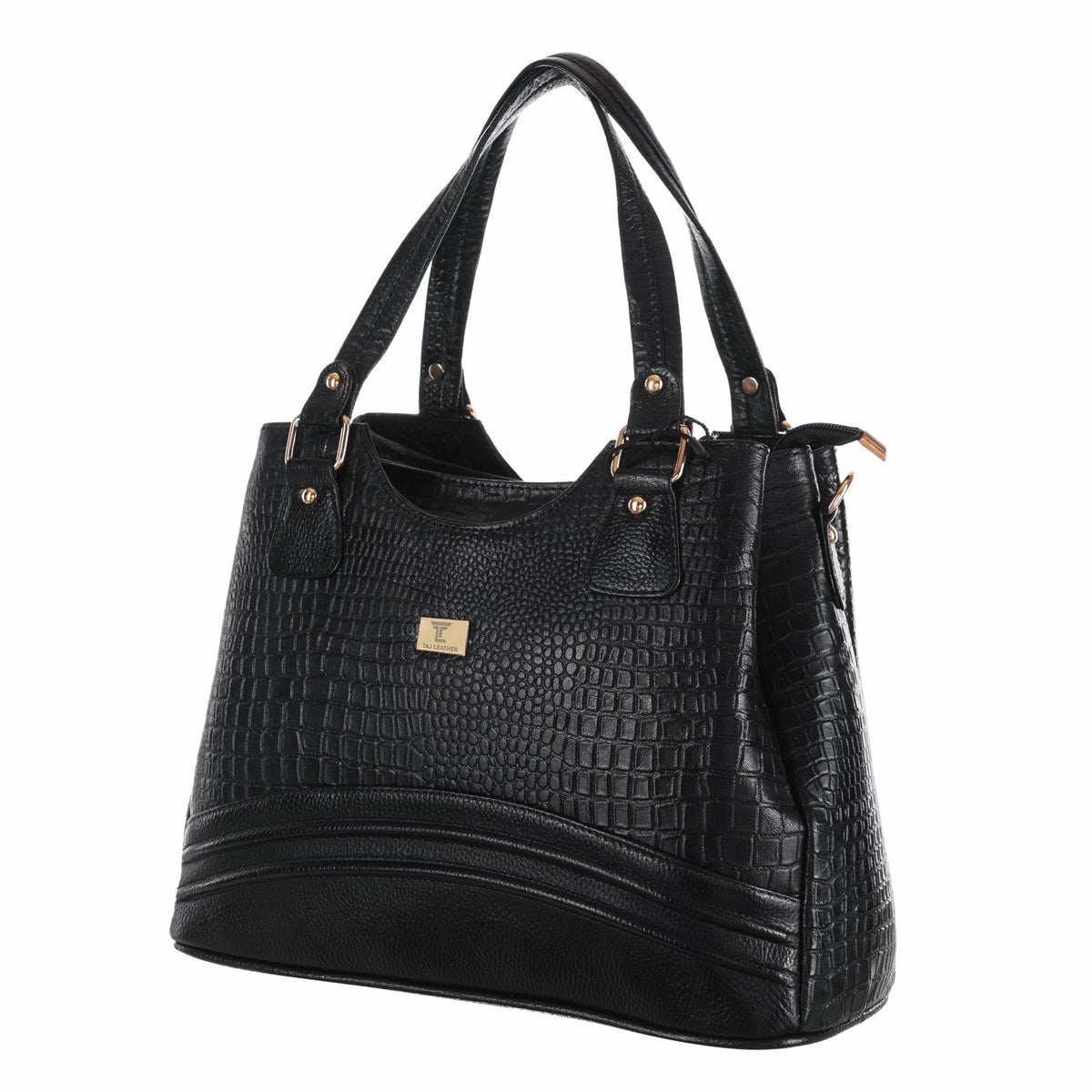 TAJ LEATHER Genuine Leather Women's Handbag for Ladies | Premium Tote Shoulder Bag with Double Handles, Spacious Main Compartment, Stylish Everyday Office & Casual Bag