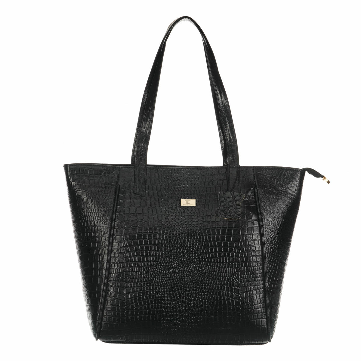 TAJ LEATHER Genuine Leather Tote Bag for Women, Premium Textured Handbag with Spacious Compartment, Stylish Shoulder Carry Bag for Office, Shopping, Travel & Everyday Use