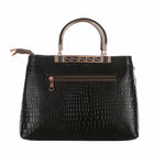 TAJ LEATHER Genuine Leather Handbag for Women, Premium Crocodile Textured Tote Bag with Zipper, Spacious Ladies Purse for Office, Work, Shopping & Daily Use