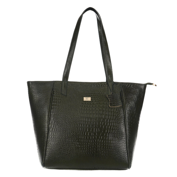 TAJ LEATHER Genuine Leather Tote Bag for Women, Premium Textured Handbag with Spacious Compartment, Stylish Shoulder Carry Bag for Office, Shopping, Travel & Everyday Use