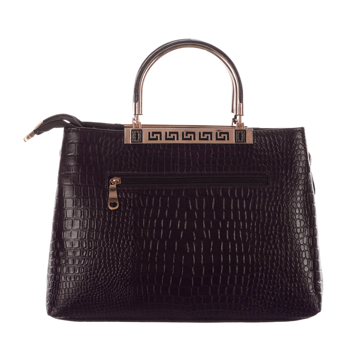 TAJ LEATHER Genuine Leather Handbag for Women, Premium Crocodile Textured Tote Bag with Zipper, Spacious Ladies Purse for Office, Work, Shopping & Daily Use