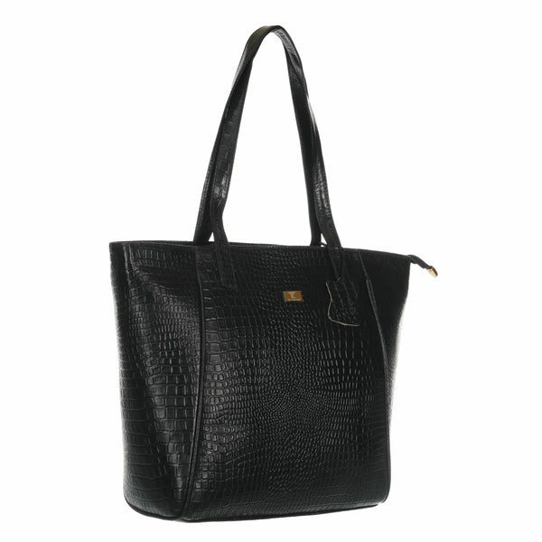 TAJ LEATHER Genuine Leather Tote Bag for Women, Premium Textured Handbag with Spacious Compartment, Stylish Shoulder Carry Bag for Office, Shopping, Travel & Everyday Use