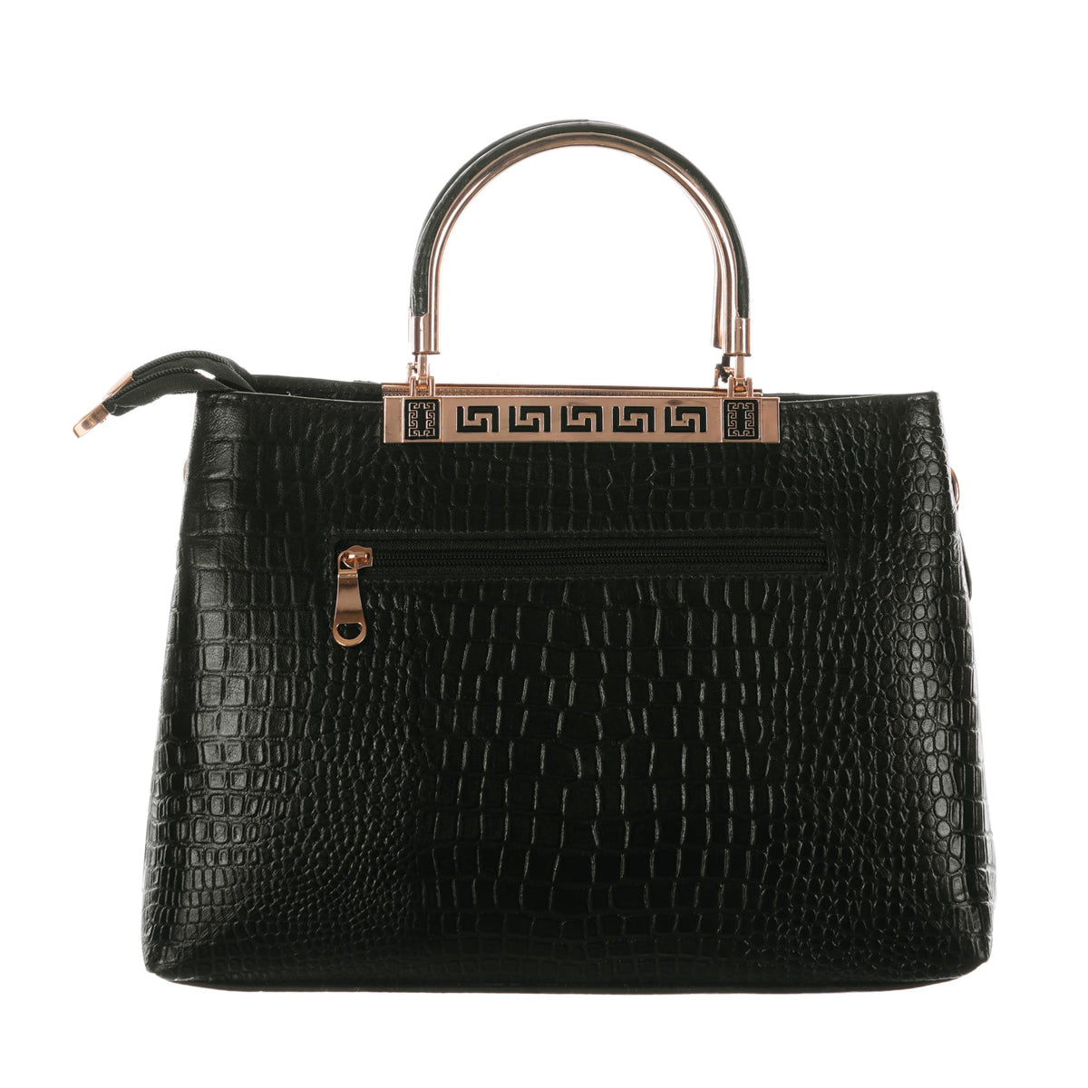 TAJ LEATHER Genuine Leather Handbag for Women, Premium Crocodile Textured Tote Bag with Zipper, Spacious Ladies Purse for Office, Work, Shopping & Daily Use