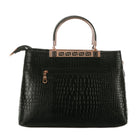 TAJ LEATHER Genuine Leather Handbag for Women, Premium Crocodile Textured Tote Bag with Zipper, Spacious Ladies Purse for Office, Work, Shopping & Daily Use