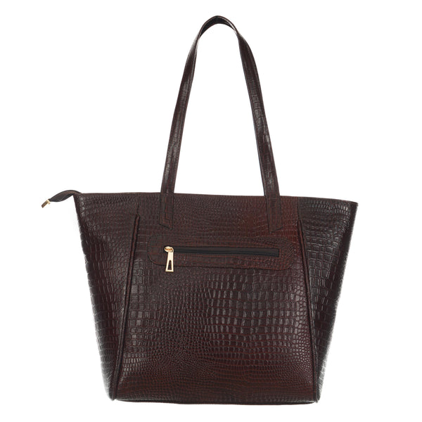 TAJ LEATHER Genuine Leather Tote Bag for Women, Premium Textured Handbag with Spacious Compartment, Stylish Shoulder Carry Bag for Office, Shopping, Travel & Everyday Use